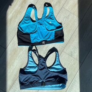 Champion Women's Reversible Sports Bras- Teal and Black